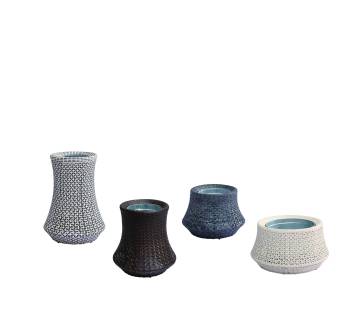evian woven vase