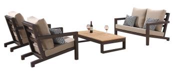 Soho 4 Seater Loveseat Set with 2 Club Chairs