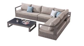 Edge Sectional Sofa Set for 6 with Coffee Table