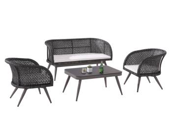 Evian Loveseat Sofa Set for 4 with two Chairs