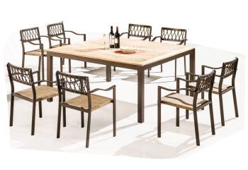 Hyacinth Square Dining Set for 8