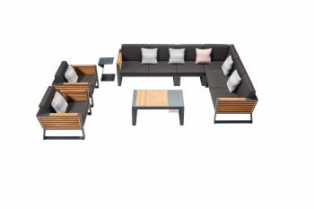 AVANT SECTIONAL SOFA SET WITH 2 CLUB CHAIRS - QUICK SHIP 