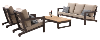 Soho 5 Seater Sofa Set with 2 Club Chairs