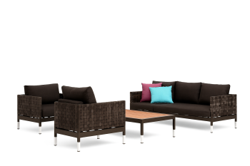 Taco Sofa Set for 5 with 2 club chairs and coffee table